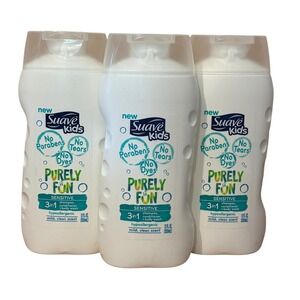Suave Kids Purely Fun 3 In 1 Shampoo Conditioner Body Wash Sensitive Lot 3 12 Oz
